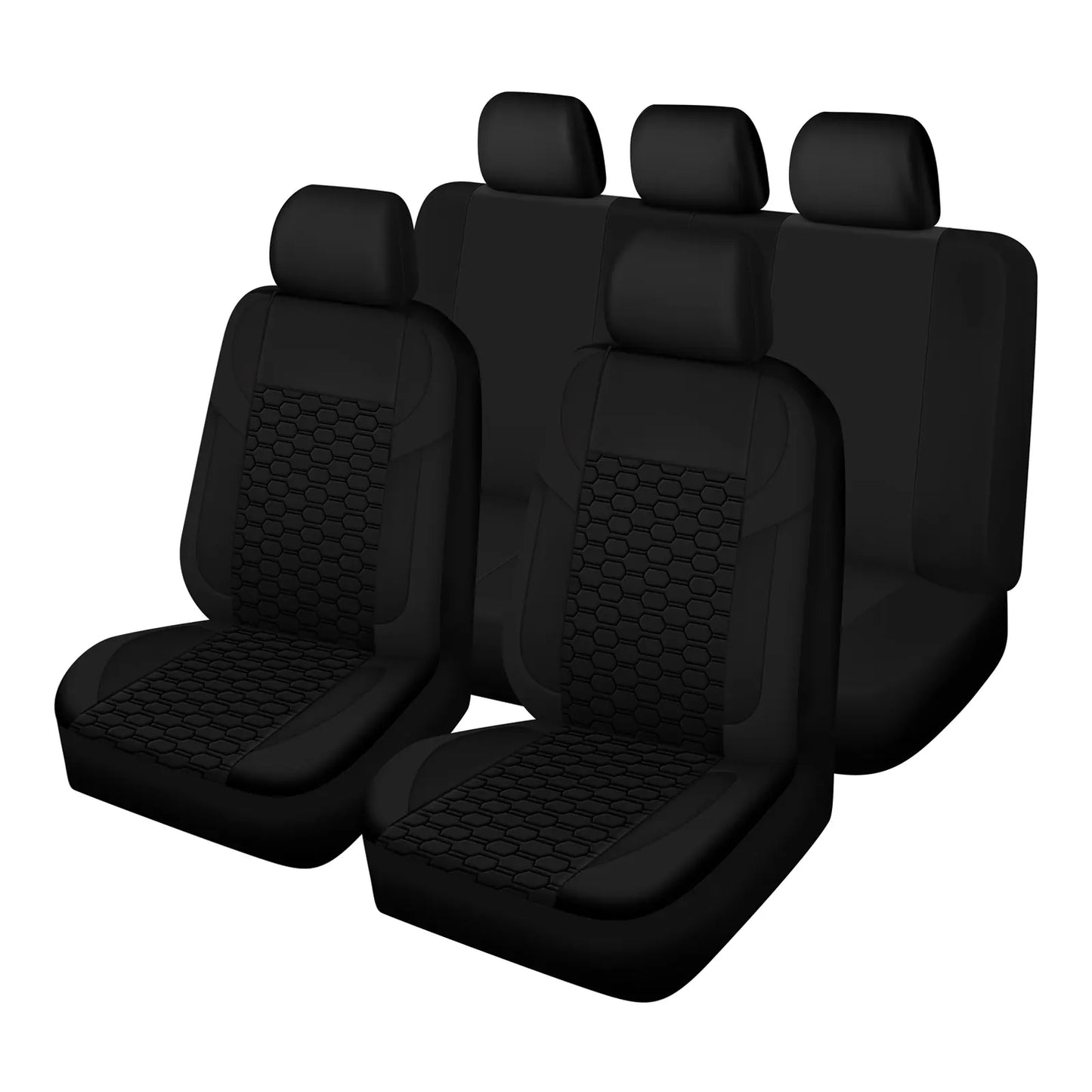 5 Seater Universal Car Seat Cover Full Set 3D Tire Print with Steering Wheel Cover Quick Install for Most Cars Trucks Suvs Easy No Dismantling Needed