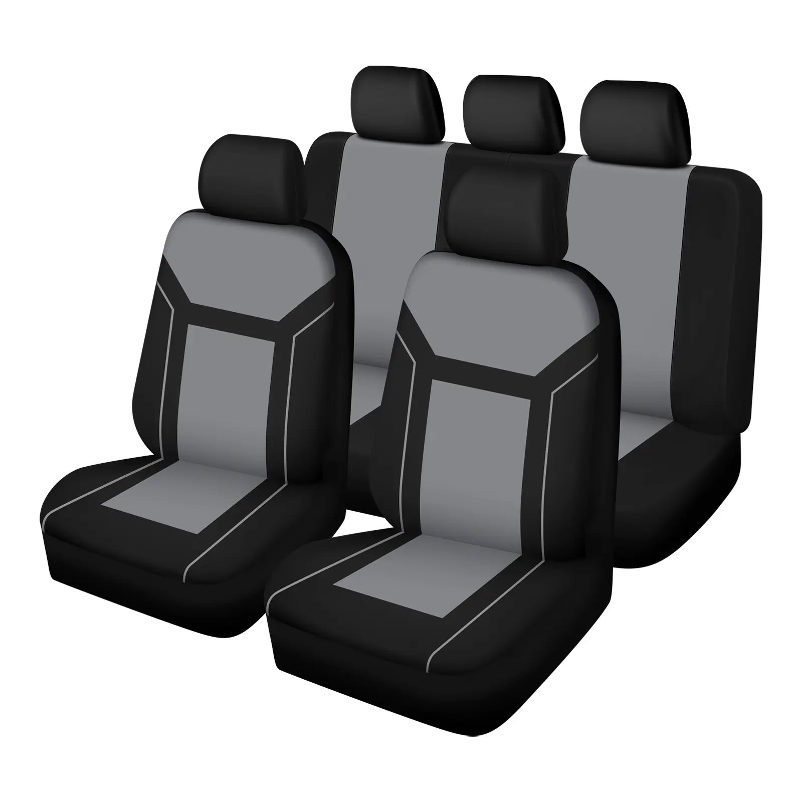 5 Seater Universal Car Seat Cover Full Set 3D Tire Print with Steering Wheel Cover Quick Install for Most Cars Trucks Suvs Easy No Dismantling Needed